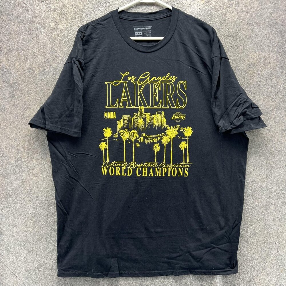 Los Angeles Lakers Shirt Mens 2XL Black NBA Bleacher Report 2020 Champions
